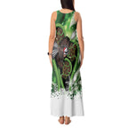 Piwakawaka New Zealand Christmas In July Tank Maxi Dress NZ Aroha Koru Fern Marble Vibes