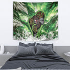 Piwakawaka New Zealand Christmas In July Tapestry NZ Aroha Koru Fern Marble Vibes