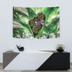 Piwakawaka New Zealand Christmas In July Tapestry NZ Aroha Koru Fern Marble Vibes