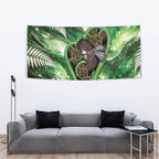 Piwakawaka New Zealand Christmas In July Tapestry NZ Aroha Koru Fern Marble Vibes