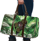 Piwakawaka New Zealand Christmas In July Travel Bag NZ Aroha Koru Fern Marble Vibes