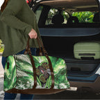 Piwakawaka New Zealand Christmas In July Travel Bag NZ Aroha Koru Fern Marble Vibes