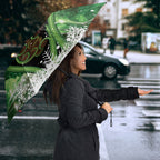 Piwakawaka New Zealand Christmas In July Umbrella NZ Aroha Koru Fern Marble Vibes