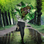 Piwakawaka New Zealand Christmas In July Umbrella NZ Aroha Koru Fern Marble Vibes