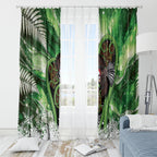 Piwakawaka New Zealand Christmas In July Window Curtain NZ Aroha Koru Fern Marble Vibes