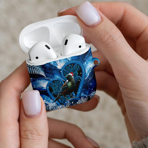Tui Bird New Zealand Christmas In July AirPods Case NZ Aroha Koru Fern Marble Vibes