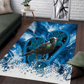 Tui Bird New Zealand Christmas In July Area Rug NZ Aroha Koru Fern Marble Vibes
