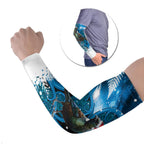Tui Bird New Zealand Christmas In July Arm Sleeves NZ Aroha Koru Fern Marble Vibes