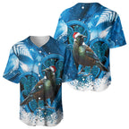 Tui Bird New Zealand Christmas In July Baseball Jersey NZ Aroha Koru Fern Marble Vibes