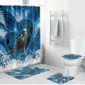 Tui Bird New Zealand Christmas In July Bathroom Set NZ Aroha Koru Fern Marble Vibes