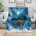 Tui Bird New Zealand Christmas In July Blanket NZ Aroha Koru Fern Marble Vibes
