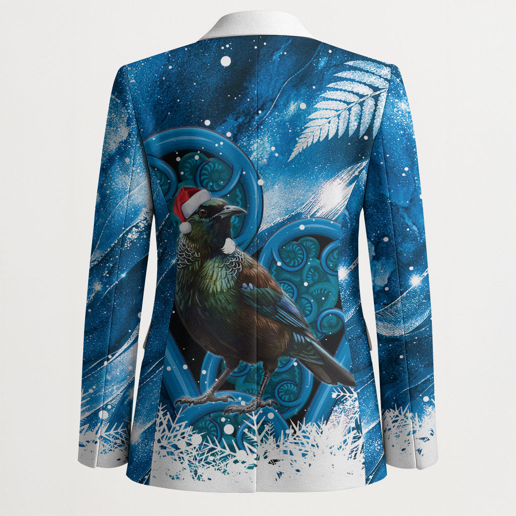 Tui Bird New Zealand Christmas In July Blazer NZ Aroha Koru Fern Marble Vibes