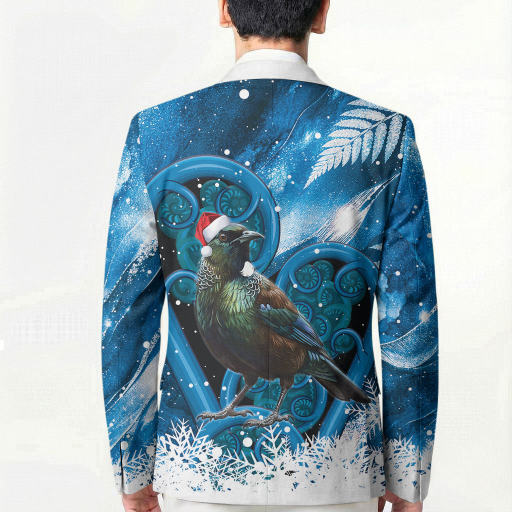 Tui Bird New Zealand Christmas In July Blazer NZ Aroha Koru Fern Marble Vibes