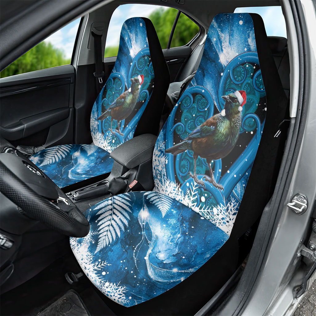 Tui Bird New Zealand Christmas In July Car Seat Cover NZ Aroha Koru Fern Marble Vibes