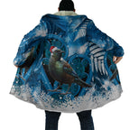 Tui Bird New Zealand Christmas In July Cloak NZ Aroha Koru Fern Marble Vibes