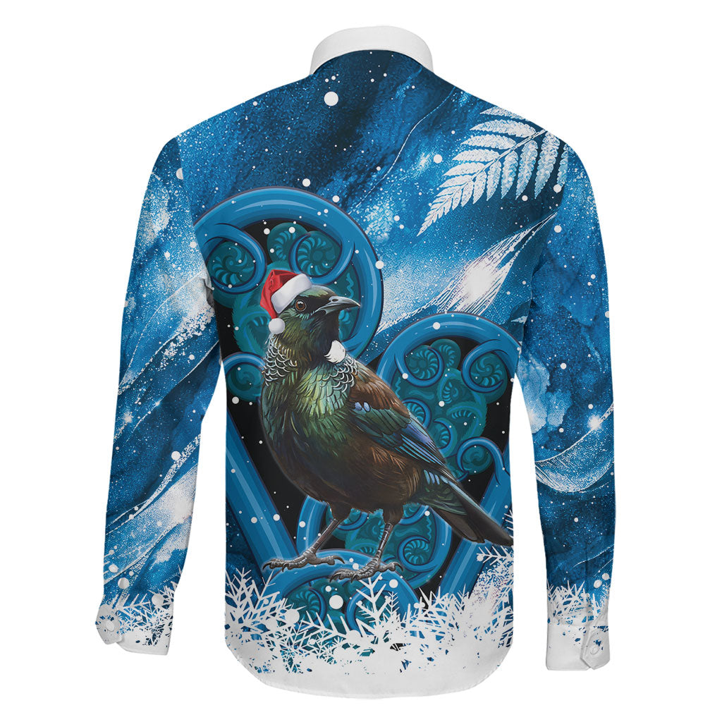 Tui Bird New Zealand Christmas In July Family Matching Summer Maxi Dress and Hawaiian Shirt NZ Aroha Koru Fern Marble Vibes