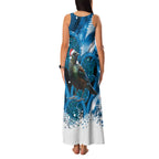Tui Bird New Zealand Christmas In July Family Matching Tank Maxi Dress and Hawaiian Shirt NZ Aroha Koru Fern Marble Vibes