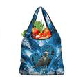 Tui Bird New Zealand Christmas In July Grocery Bag NZ Aroha Koru Fern Marble Vibes