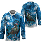 Tui Bird New Zealand Christmas In July Hockey Jersey NZ Aroha Koru Fern Marble Vibes