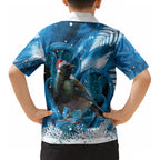 Tui Bird New Zealand Christmas In July Kid Hawaiian Shirt NZ Aroha Koru Fern Marble Vibes LT14