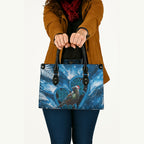 Tui Bird New Zealand Christmas In July Leather Bag NZ Aroha Koru Fern Marble Vibes