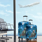 Tui Bird New Zealand Christmas In July Luggage Cover NZ Aroha Koru Fern Marble Vibes