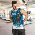 Tui Bird New Zealand Christmas In July Men Tank Top NZ Aroha Koru Fern Marble Vibes