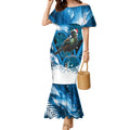 Tui Bird New Zealand Christmas In July Mermaid Dress NZ Aroha Koru Fern Marble Vibes