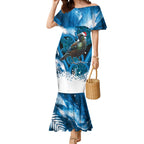 Tui Bird New Zealand Christmas In July Mermaid Dress NZ Aroha Koru Fern Marble Vibes