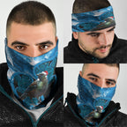 Tui Bird New Zealand Christmas In July Neck Gaiter NZ Aroha Koru Fern Marble Vibes