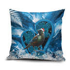 Tui Bird New Zealand Christmas In July Pillow Cover NZ Aroha Koru Fern Marble Vibes