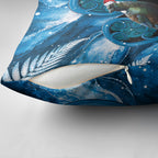 Tui Bird New Zealand Christmas In July Pillow Cover NZ Aroha Koru Fern Marble Vibes