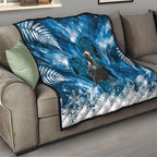 Tui Bird New Zealand Christmas In July Quilt NZ Aroha Koru Fern Marble Vibes