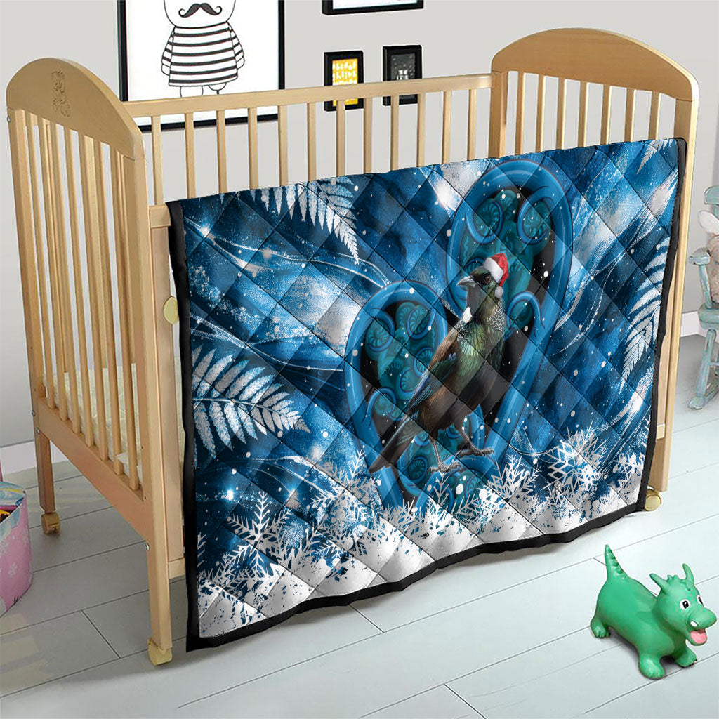 Tui Bird New Zealand Christmas In July Quilt NZ Aroha Koru Fern Marble Vibes