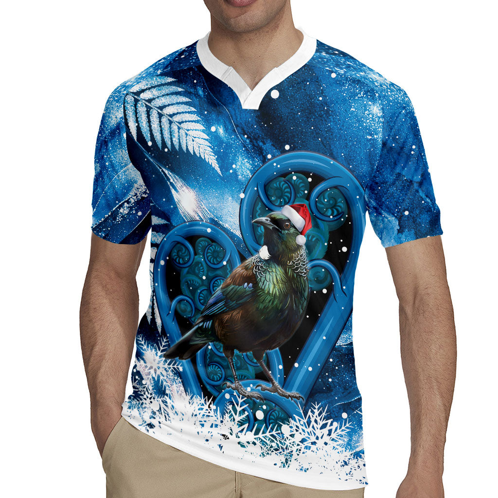 Tui Bird New Zealand Christmas In July Rugby Jersey NZ Aroha Koru Fern Marble Vibes