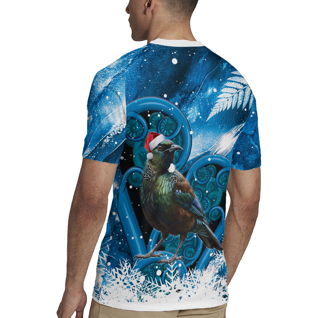 Tui Bird New Zealand Christmas In July Rugby Jersey NZ Aroha Koru Fern Marble Vibes