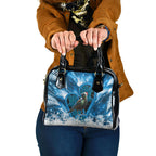Tui Bird New Zealand Christmas In July Shoulder Handbag NZ Aroha Koru Fern Marble Vibes