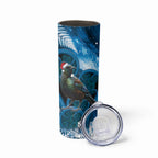 Tui Bird New Zealand Christmas In July Skinny Tumbler NZ Aroha Koru Fern Marble Vibes