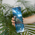 Tui Bird New Zealand Christmas In July Skinny Tumbler NZ Aroha Koru Fern Marble Vibes