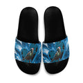 Tui Bird New Zealand Christmas In July Slide Sandals NZ Aroha Koru Fern Marble Vibes