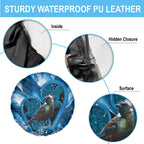 Tui Bird New Zealand Christmas In July Spare Tire Cover NZ Aroha Koru Fern Marble Vibes