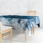 Tui Bird New Zealand Christmas In July Tablecloth NZ Aroha Koru Fern Marble Vibes