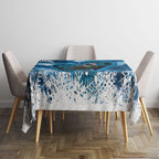 Tui Bird New Zealand Christmas In July Tablecloth NZ Aroha Koru Fern Marble Vibes