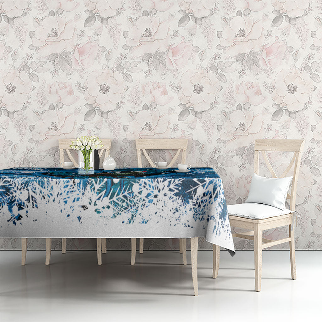 Tui Bird New Zealand Christmas In July Tablecloth NZ Aroha Koru Fern Marble Vibes