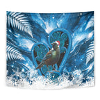 Tui Bird New Zealand Christmas In July Tapestry NZ Aroha Koru Fern Marble Vibes
