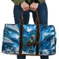 Tui Bird New Zealand Christmas In July Travel Bag NZ Aroha Koru Fern Marble Vibes