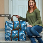 Tui Bird New Zealand Christmas In July Travel Bag NZ Aroha Koru Fern Marble Vibes