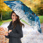 Tui Bird New Zealand Christmas In July Umbrella NZ Aroha Koru Fern Marble Vibes