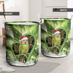 Kakapo New Zealand Christmas In July Laundry Basket NZ Aroha Koru Fern Marble Vibes