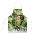 Kakapo New Zealand Christmas In July Apron NZ Aroha Koru Fern Marble Vibes